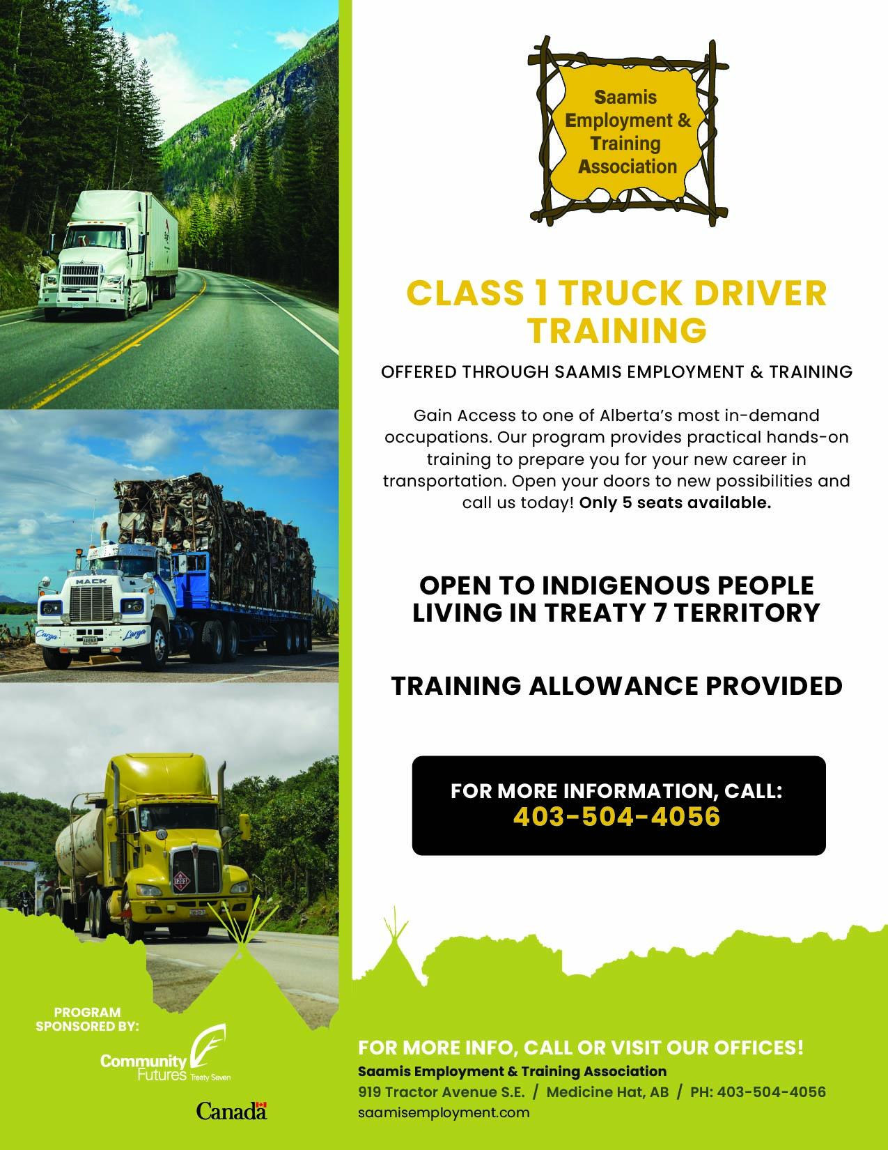 Saamis Employment individual training opportunities